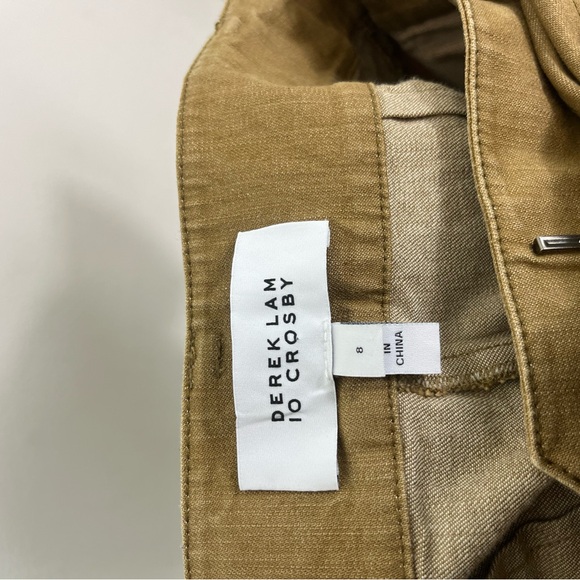 Derek Lam 10 Crosby Two Tone Flare Trousers Sz 8 - Picture 12 of 15